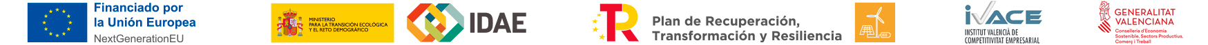 Logos IVACE, Unión Europea y Fondos NextGenerationEU