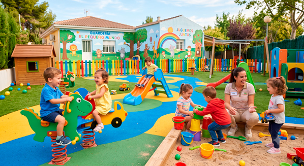 etapas guardería - niños jugando durante periodo de adaptación